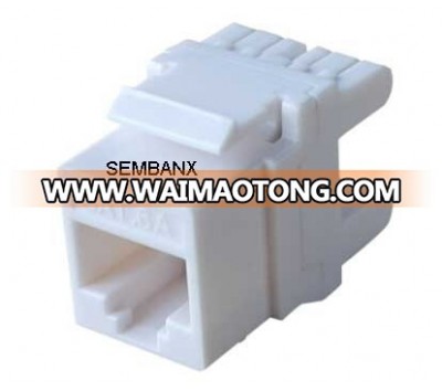 Cat6a RJ45 keystone jack 180 degree